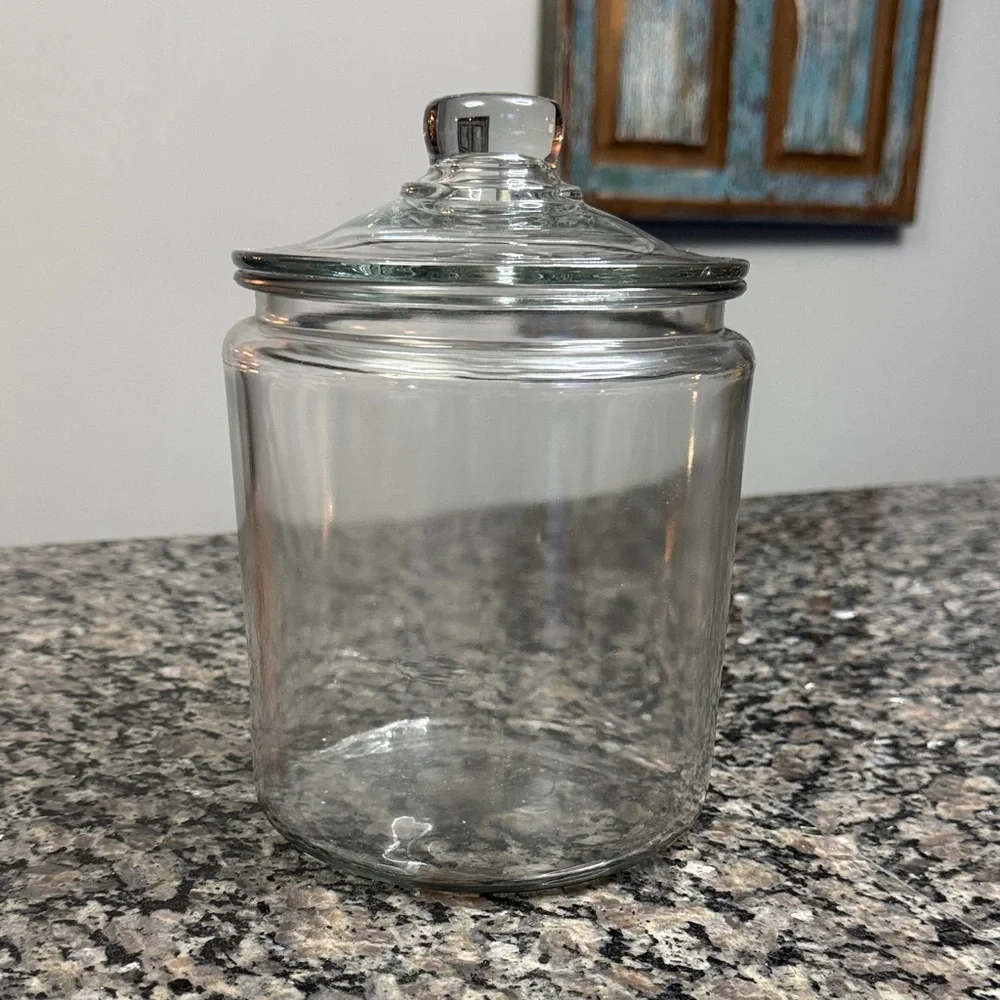 Clear Glass Storage Jar with Lid